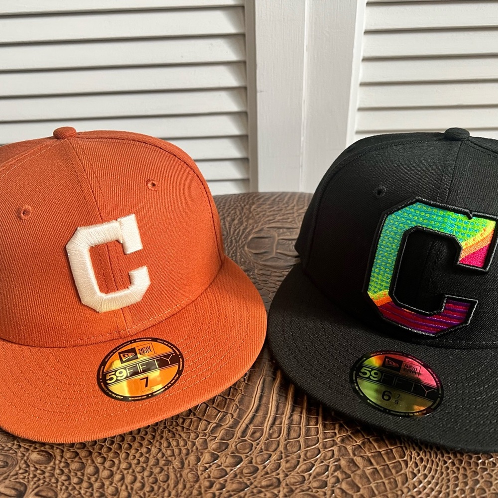 New Era Orange and Black Snapback Hats